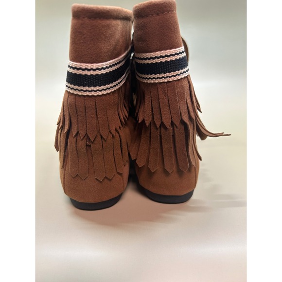 Yoki Gabby 22 Fringe Angle Boots Size 11 Rust NIB - Picture 4 of 6